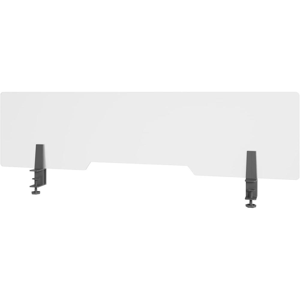 imageVari Acrylic Privacy Panel 60  Privacy Divider for Above Desktop  Easily Clamps to Desk or Table with No Tools Required  Durable Frosted Acrylic Finish48 Inch