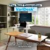 VARI VariDesk Premier Electric Converter -All-in-One Standing Desk Height Adjustable Riser with USB-A and USB-C – Ideal for Home Office Workspace – Dual Monitor Mount Computer Workstation (Black)(White)