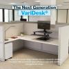 VARI VariDesk Premier Electric Converter -All-in-One Standing Desk Height Adjustable Riser with USB-A and USB-C – Ideal for Home Office Workspace – Dual Monitor Mount Computer Workstation (Black)(Black)