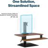 VARI VariDesk Premier Electric Converter -All-in-One Standing Desk Height Adjustable Riser with USB-A and USB-C – Ideal for Home Office Workspace – Dual Monitor Mount Computer Workstation (Black)(Walnut)
