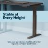 Vari ComfortEdge 72×30 Inch Electric Standing Desk – Height Adjustable Large Office Sit Stand VariDesk with Sloped Edge, Memory Presets, 180 LB Capacity + Tool-Free Assembly (Black)(Black Top / Slate Legs)