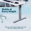 Vari ComfortEdge 72×30 Inch Electric Standing Desk – Height Adjustable Large Office Sit Stand VariDesk with Sloped Edge, Memory Presets, 180 LB Capacity + Tool-Free Assembly (Black)(White Top / Silver Legs)
