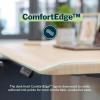 Vari ComfortEdge 72×30 Inch Electric Standing Desk – Height Adjustable Large Office Sit Stand VariDesk with Sloped Edge, Memory Presets, 180 LB Capacity + Tool-Free Assembly (Black)(Light Wood Top / Slate Legs)