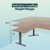 Vari ComfortEdge 80×60 L-Shape Electric Standing Desk – Height Adjustable Sit-Stand VariDesk for Corner Office with Reversible Left/Right Design + Espresso Wood Top/Slate Legs (Ships in 3 Boxes)(Walnut)