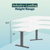 Vari ComfortEdge 80×60 L-Shape Electric Standing Desk – Height Adjustable Sit-Stand VariDesk for Corner Office with Reversible Left/Right Design + Espresso Wood Top/Slate Legs (Ships in 3 Boxes)(White)