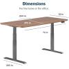 Vari Electric Standing Desk – Varidesk Height Adjustable Sit/Stand Desk – Dual Motor with Memory Presets, Stable T-Style Legs – Gaming or Home Office Workstation – 72”x30”, Walnut(Walnut)