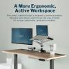 Vari Ergo 54×26 Electric Standing Desk – Height Adjustable Sit Stand VariDesk + Curved Waterfall Edge, 4 Memory Settings, Quick Assembly, Cable Management, 200 lb Capacity – Espresso (2 Boxes)(Light Wood/Slate)