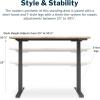Vari Ergo 54×26 Electric Standing Desk – Height Adjustable Sit Stand VariDesk + Curved Waterfall Edge, 4 Memory Settings, Quick Assembly, Cable Management, 200 lb Capacity – Espresso (2 Boxes)(Reclaimed Wood/Slate)