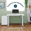 Vari Essential Electric Standing Desk for Home Office – 48×24 Sit-Stand VariDesk, 4 Memory Height Presets, 2-Piece Laminate Wood Top, Sturdy T-Style Legs, Supports 150 Lbs + Easy Assembly (White)