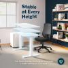 Vari Essential Electric Standing Desk for Home Office – 48×24 Sit-Stand VariDesk, 4 Memory Height Presets, 2-Piece Laminate Wood Top, Sturdy T-Style Legs, Supports 150 Lbs + Easy Assembly (White)