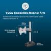 Vari Monitor Arm & Laptop Stand – VESA Compatible Mount with 360 Degree Rotation & 15″ Laptop Stand with Adjustable Height, Monitors up to 27 inches, 19.8 lbs Capacity – Single Monitor & Laptop Holder