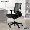 Vari Task Chair (VariDesk) – Adjustable Office Chair with Armrests and Rolling Casters – Use as a Gaming Chair, Desk Chair, Computer Chair, or Ergonomic Office Chair – Easy to Assemble (Black)(Black)