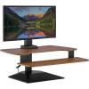 VARI VariDesk Premier Electric Converter -All-in-One Standing Desk Height Adjustable Riser with USB-A and USB-C – Ideal for Home Office Workspace – Dual Monitor Mount Computer Workstation (Black)(Walnut)