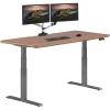 Vari Electric Standing Desk – Varidesk Height Adjustable Sit/Stand Desk – Dual Motor with Memory Presets, Stable T-Style Legs – Gaming or Home Office Workstation – 72”x30”, Walnut(Walnut)