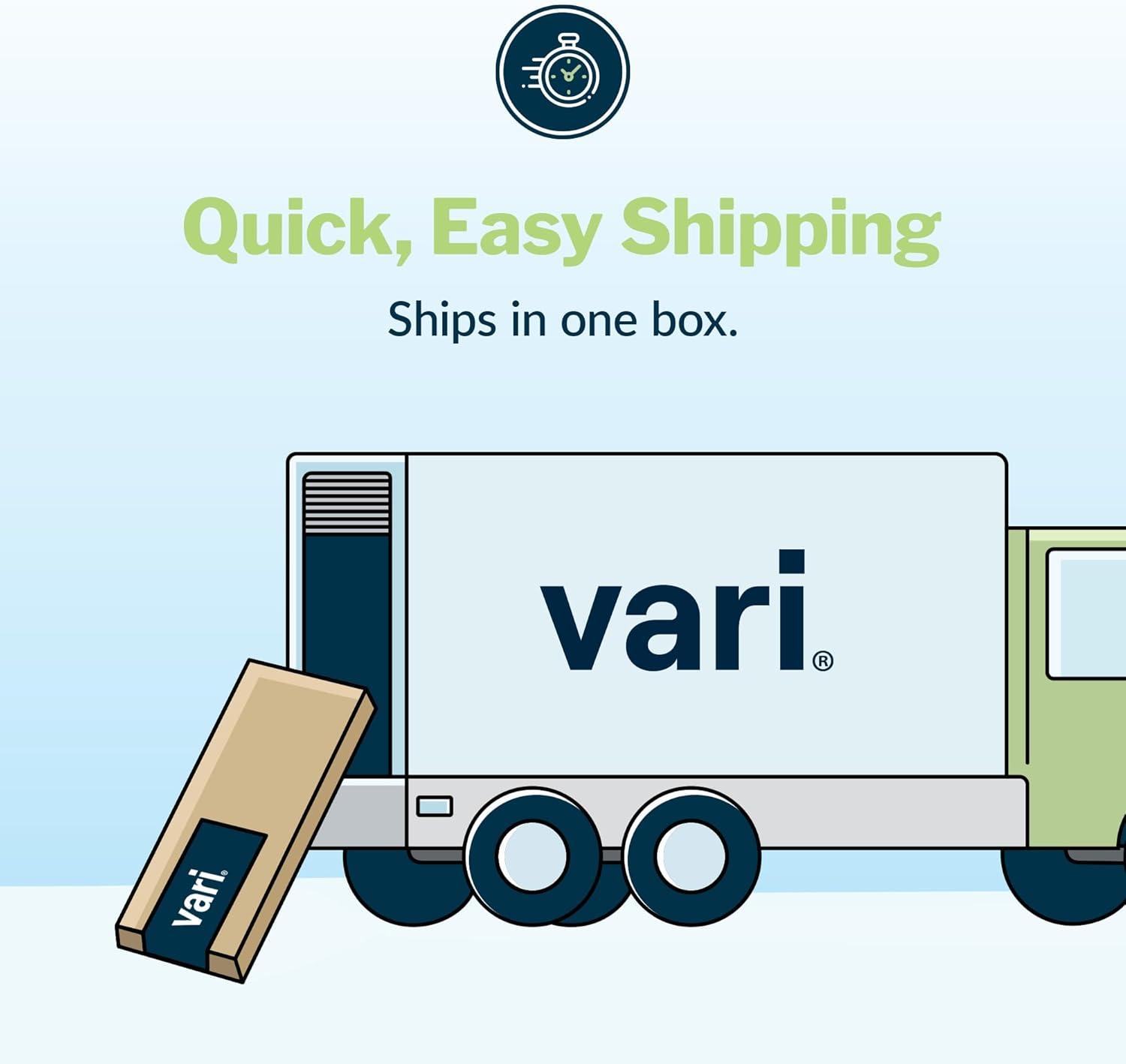 imageVari Essential Electric Standing Desk for Home Office  48x24  White BlackBlack