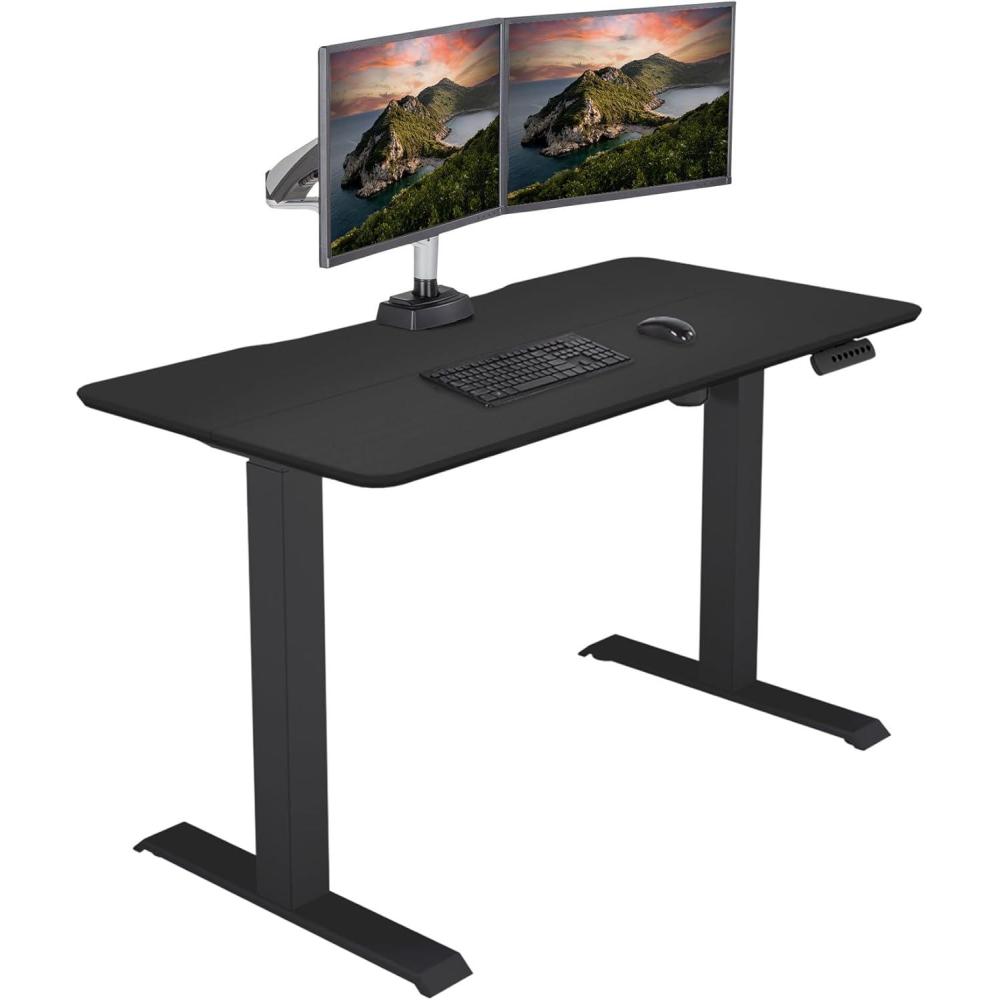 imageVari Essential Electric Standing Desk for Home Office  48x24  White BlackBlack
