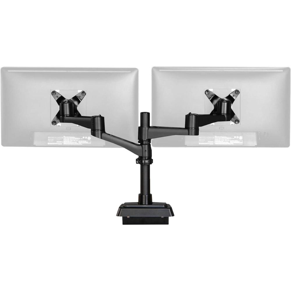 imageVari Triple Monitor Arm  VariDesk 3 Computer Monitor Mount Accessory  VESA Compatible Stand with 180 Degree Adjustment  Heavy Duty Articulating Arm  BlackDualMonitor Arm 180