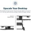Vari – VariDesk Cube Corner 36 – Cubicle Standing Desk Converter for Dual Monitors – Home Office Desk with 11 Height Adjustable Settings, Spring-Assisted Lift, Weighted Base – Fully Assembled, Black(36)
