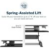 Vari – VariDesk Essential 30 – Two-Tier Standing Desk Converter for Home Office – Adjustable Sit Stand Desk with 11 Height Settings – Standing Desk Riser for Monitor & Accessories – 30″ Wide, Black(30″)