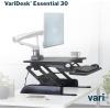 Vari – VariDesk Essential 30 – Two-Tier Standing Desk Converter for Home Office – Adjustable Sit Stand Desk with 11 Height Settings – Standing Desk Riser for Monitor & Accessories – 30″ Wide, Black(30″)
