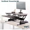 Vari – VariDesk Essential 36 – Two-Tier Standing Desk Converter for Monitor & Accessories – Height Adjustable Sit Stand Desk – Fully Assembled Monitor Riser for Home Office – 36″ Wide, Black