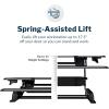 Vari – VariDesk Essential 36 – Two-Tier Standing Desk Converter for Monitor & Accessories – Height Adjustable Sit Stand Desk – Fully Assembled Monitor Riser for Home Office – 36″ Wide, Black