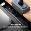 Vari Cable Management Tray – Under Desk Cord & Wire Organizer – Ideal for Home Office Sit Stand Desks – Fits Adjustable Electric Standing Desk 48×30, 60×30, 60×24, 72×30 – Easy Assembly (Black)(Black)