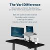 Vari Ergo 54×26 Electric Standing Desk – Height Adjustable Sit Stand VariDesk + Curved Waterfall Edge, 4 Memory Settings, Quick Assembly, Cable Management, 200 lb Capacity – Black (2 Boxes)
