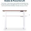 Vari Essential Electric Standing Desk for Home Office – 48×24 – White (Black)(Hazel Wood)