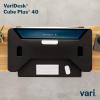 Vari VariDesk Cube Plus 40 – Two-Tier Cubicle Standing Desk Converter for Dual Monitors – Adjustable Height with Spring Assisted Lift and Dual Handles – Home Office Use – Fully Assembled, Black(Black)