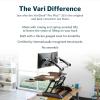 Vari VariDesk Pro Plus 36 Standing Desk Converter – 11 Height Settings + Spring Lift, 2 Tier Design, Keyboard Tray, Fits Desktops 36” Wide x 26.5″ Deep – Delivers Fully Assembled (Walnut)