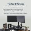 Vari Varidesk Pro Plus 36 Electric Standing Desk Converter – 11 Height Settings + Spring-Loader Lift, 2 Tier Design, Keyboard Tray – Fits Desktops 36” Wide x 26.5″ Deep – Fully Assembled (Black)