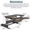 Vari Varidesk Pro Plus 36 Standing Desk Converter for Home Office – 11 Height Settings + Spring-Loader Lift, 2 Tier Design with Keyboard Tray, Fits Tables 26.5″ Deep – Fully Assembled (Espresso)