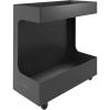 Vari Mobile Slim Under-Desk Cubby – Durable Steel & PET Felt Line – Open Storage & Easily Rolls – Dual Tier Office and Home Organizer Accessory – Black, 10” x 22” x 22”