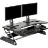 Vari VariDesk Cube Plus 40 – Two-Tier Cubicle Standing Desk Converter for Dual Monitors – Adjustable Height with Spring Assisted Lift and Dual Handles – Home Office Use – Fully Assembled, Black(Black)
