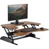 Vari VariDesk Pro Plus 36 Standing Desk Converter – 11 Height Settings + Spring Lift, 2 Tier Design, Keyboard Tray, Fits Desktops 36” Wide x 26.5″ Deep – Delivers Fully Assembled (Walnut)
