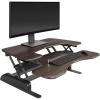 Vari Varidesk Pro Plus 36 Standing Desk Converter for Home Office – 11 Height Settings + Spring-Loader Lift, 2 Tier Design with Keyboard Tray, Fits Tables 26.5″ Deep – Fully Assembled (Espresso)