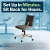 Vari Summit Executive Desk Chair with Wheels – Sleek, Modern Design for Home Office, Faux Leather Design, Lumbar Support, Height Adjustable for Sit-Stand Desks – No Tool Assembly (Warm Grey)