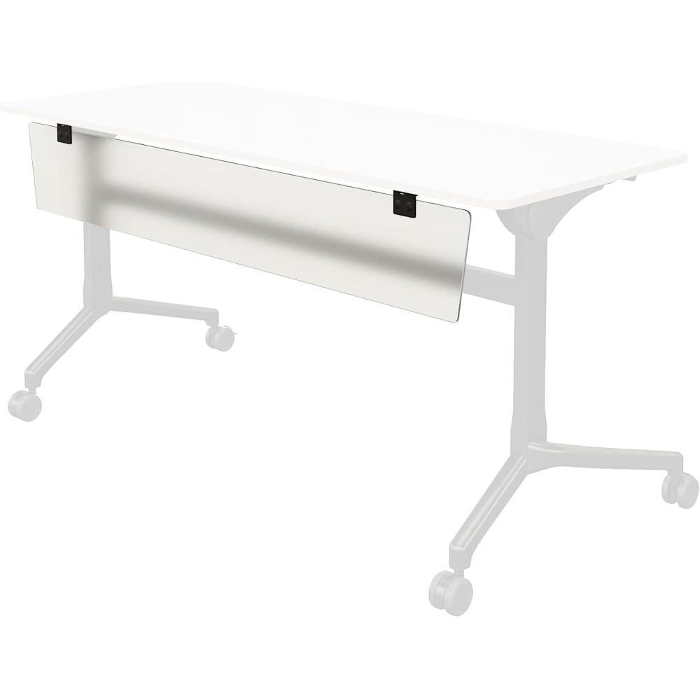 imageVari Flip Top Training Table 6ft Modesty Panel  Durable Frosted Acrylic Panel  Ideal for Office Use for Below Desk Privacy  Easily Attaches to Flip Top Training Table Sold Separately6 ft