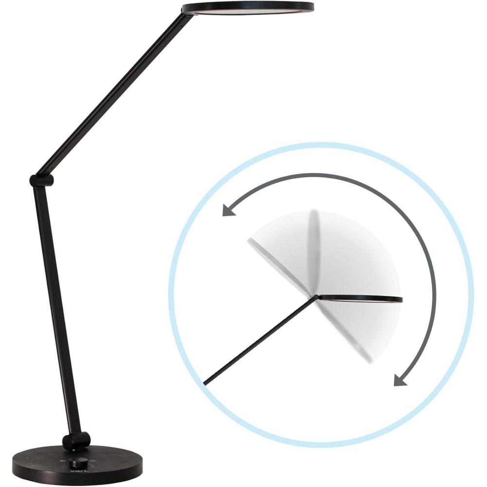 imageVari LED Studio Lamp Varidesk Modern Desk Lamp for Home Office Flexible Positioning Stable Base Three Color Settings Bright Task Lamp Ideal for Study Area and Workspaces