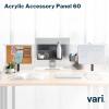Vari Acrylic Accessory Panel 60 – Frosted Privacy Divider with Included Accessories – Easily Clamp to Desk or Table – Commercial-Grade Office Furniture