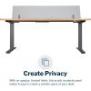 Vari Acrylic Modesty Panel 48 – Privacy Divider for Above or Below Desktop – Easily Clamps to Desk with No Tools Required – Durable Frosted Acrylic Finish(72 Inch)