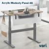 Vari Acrylic Modesty Panel 48 – Privacy Divider for Above or Below Desktop – Easily Clamps to Desk with No Tools Required – Durable Frosted Acrylic Finish(48 Inch)