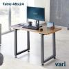 Vari Table 48×24 – Computer Desk with Durable Finish & Built-in Cable Management Tray – Modern Furniture for Work or Home Office – Stand-Alone Workstation or Side Table – Butcher Block
