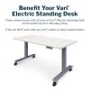 Vari Caster Wheels for Electric Standing Desk, Easy Installation and 360-Degree Movement (Set of 4)