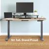 Vari Modern Monitor Riser – Large Dual Monitor Stand – Elevated Desk Shelf for Home Office Organization – Durable and Lightweight – Ideal for Computer and Gaming Setup – Black, 40”x10”x4”
