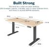 Vari Ergo 54×26 Electric Standing Desk – Height Adjustable Sit Stand VariDesk + Curved Waterfall Edge, 4 Memory Settings, Quick Assembly, Cable Management, 200 lb Capacity – Walnut (2 Boxes)(Light Wood / Slate)