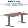 Vari Ergo 54×26 Electric Standing Desk – Height Adjustable Sit Stand VariDesk + Curved Waterfall Edge, 4 Memory Settings, Quick Assembly, Cable Management, 200 lb Capacity – Walnut (2 Boxes)(Walnut / Slate)
