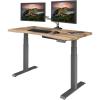 Vari Ergo 54×26 Electric Standing Desk – Height Adjustable Sit Stand VariDesk + Curved Waterfall Edge, 4 Memory Settings, Quick Assembly, Cable Management, 200 lb Capacity – Walnut (2 Boxes)(Reclaimed Wood / Slate)
