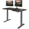 Vari Ergo 54×26 Electric Standing Desk – Height Adjustable Sit Stand VariDesk + Curved Waterfall Edge, 4 Memory Settings, Quick Assembly, Cable Management, 200 lb Capacity – Walnut (2 Boxes)(Espresso Wood / Slate)